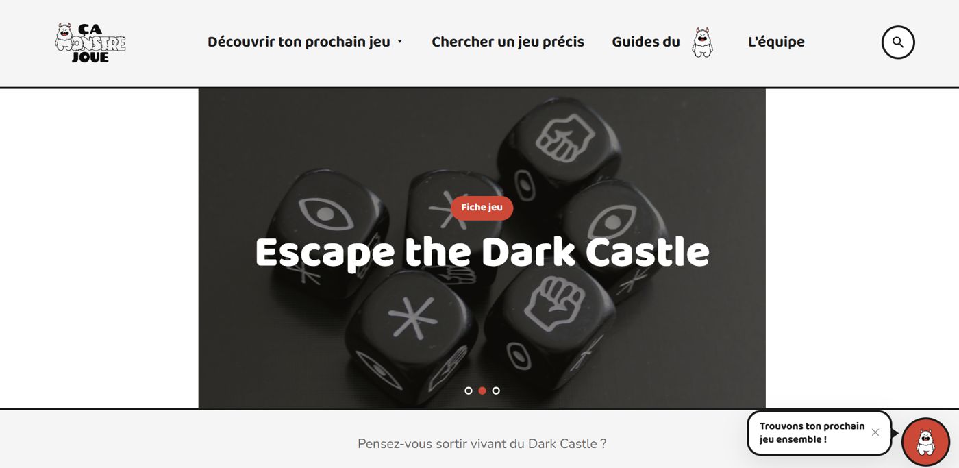 Fiche jeu Escape the Dark Castle sur Ça Monstre Joue